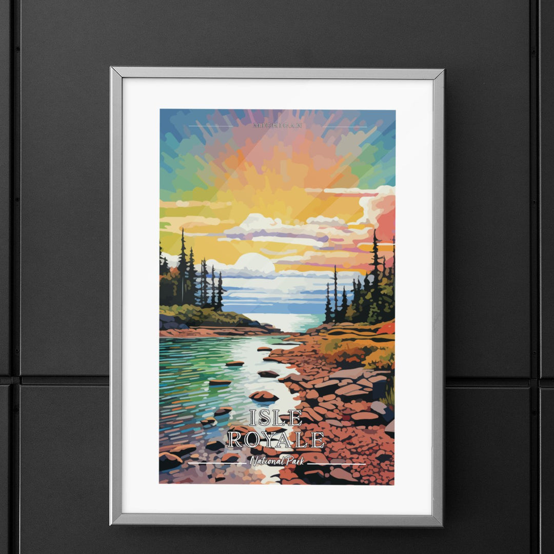 Isle Royale National Park Commemorative Poster: A Pop Art Tribute - My Nature Book Adventures