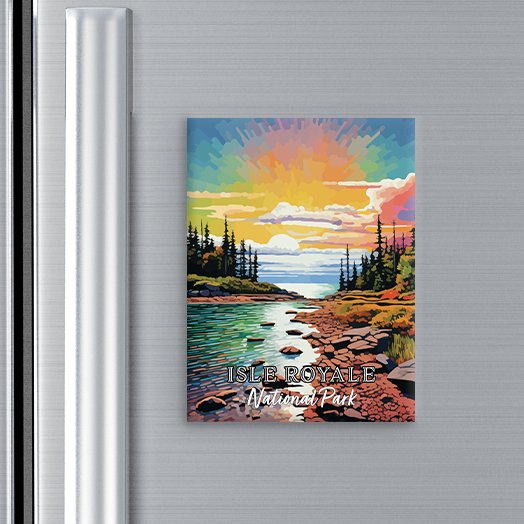 Isle Royale National Park Magnet - Pop Art-Inspired Classic Keepsake Collection - My Nature Book Adventures