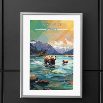 Katmai National Park Commemorative Poster: A Pop Art Tribute - My Nature Book Adventures