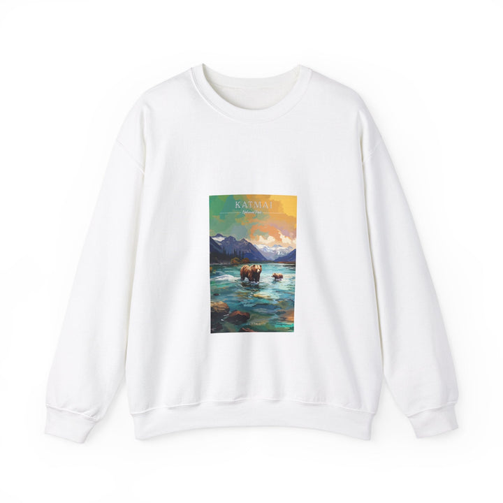 Katmai National Park - Pop Art Inspired Crewneck Sweatshirt - My Nature Book Adventures