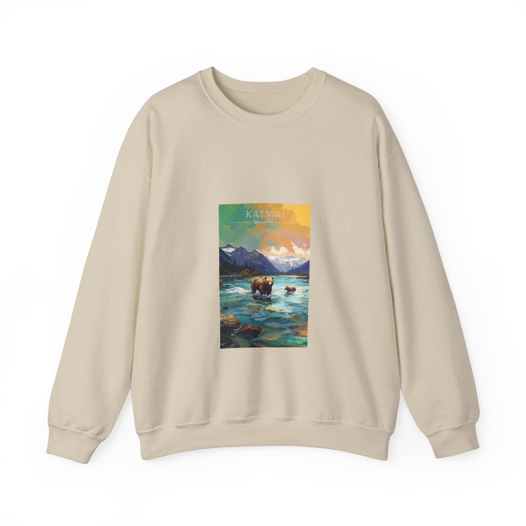 Katmai National Park - Pop Art Inspired Crewneck Sweatshirt - My Nature Book Adventures