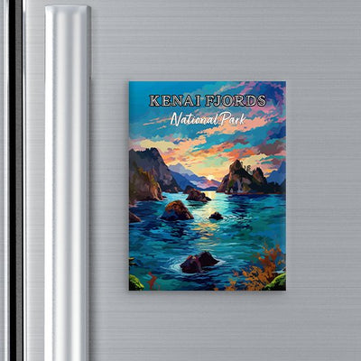 Kenai Fjords National Park Magnet - Pop Art-Inspired Classic Keepsake Collection - My Nature Book Adventures