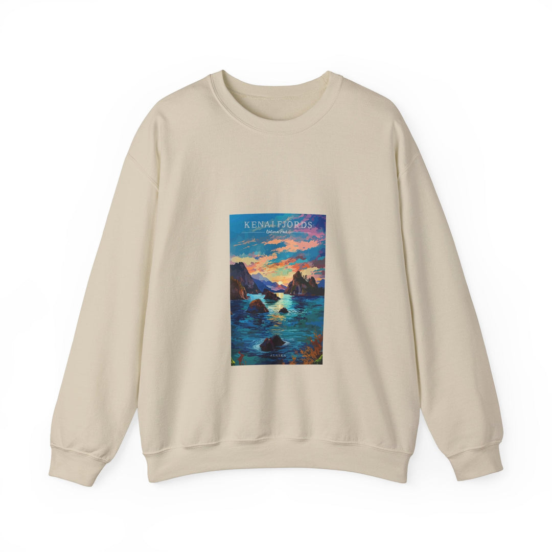 Kenai Fjords National Park - Pop Art Inspired - Crewneck Sweatshirt - My Nature Book Adventures