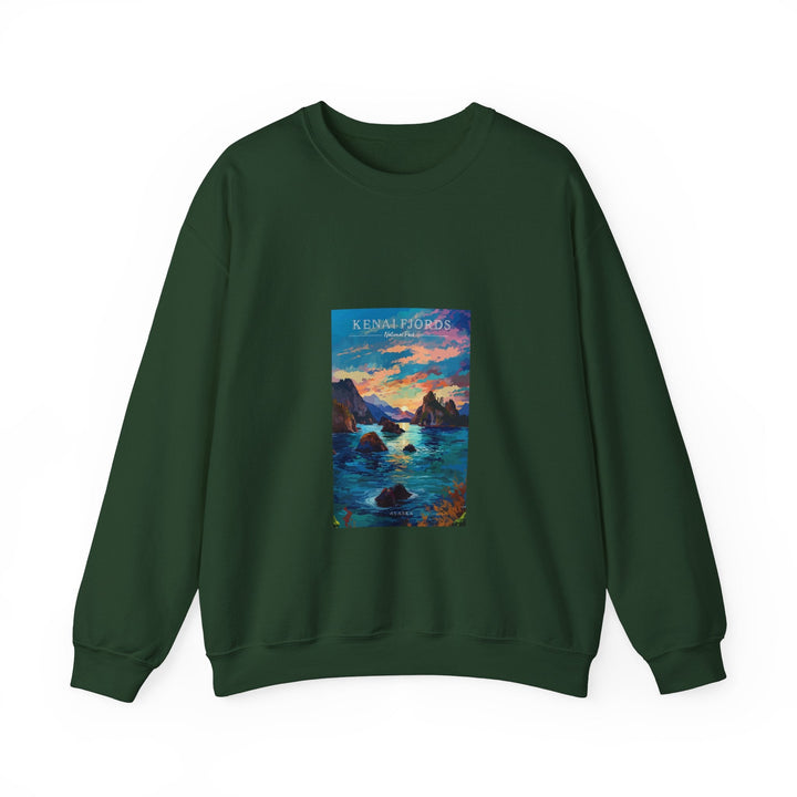 Kenai Fjords National Park - Pop Art Inspired - Crewneck Sweatshirt - My Nature Book Adventures