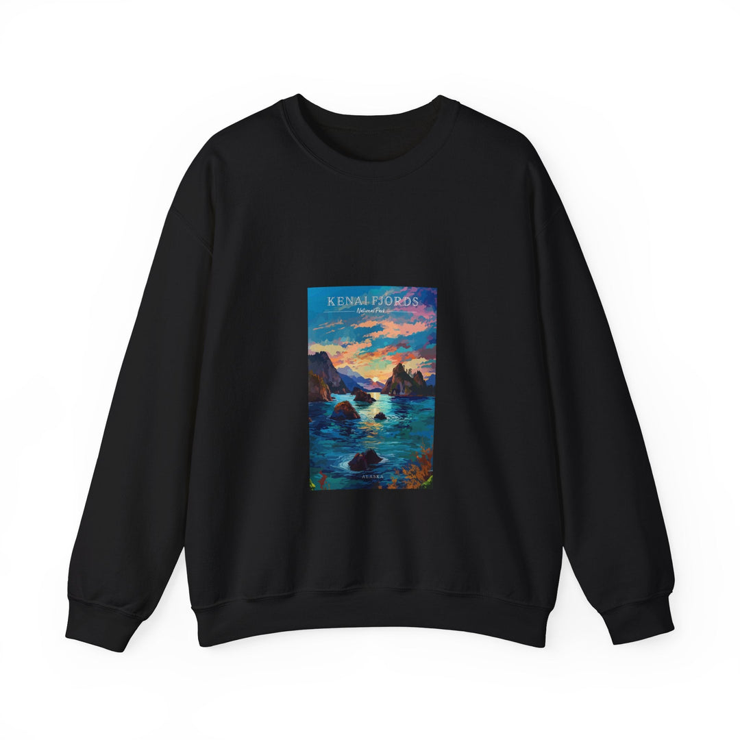 Kenai Fjords National Park - Pop Art Inspired - Crewneck Sweatshirt - My Nature Book Adventures