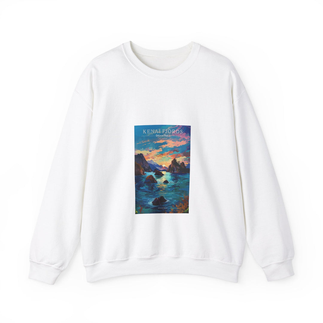 Kenai Fjords National Park - Pop Art Inspired - Crewneck Sweatshirt - My Nature Book Adventures