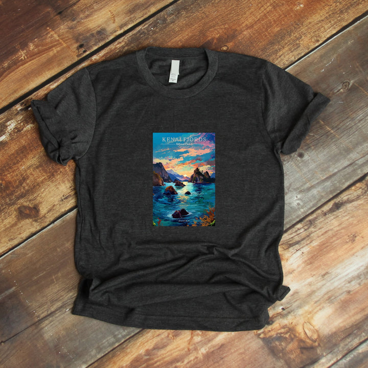 Kenai Fjords National Park Pop Art T-shirt - My Nature Book Adventures