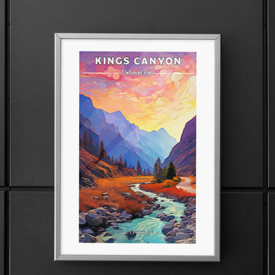 Kings Canyon National Park Commemorative Poster: A Pop Art Tribute - My Nature Book Adventures