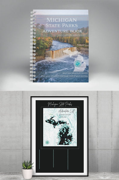 Michigan State Parks - Adventure Planning Journal + Adventure List Poster Bundle - My Nature Book Adventures