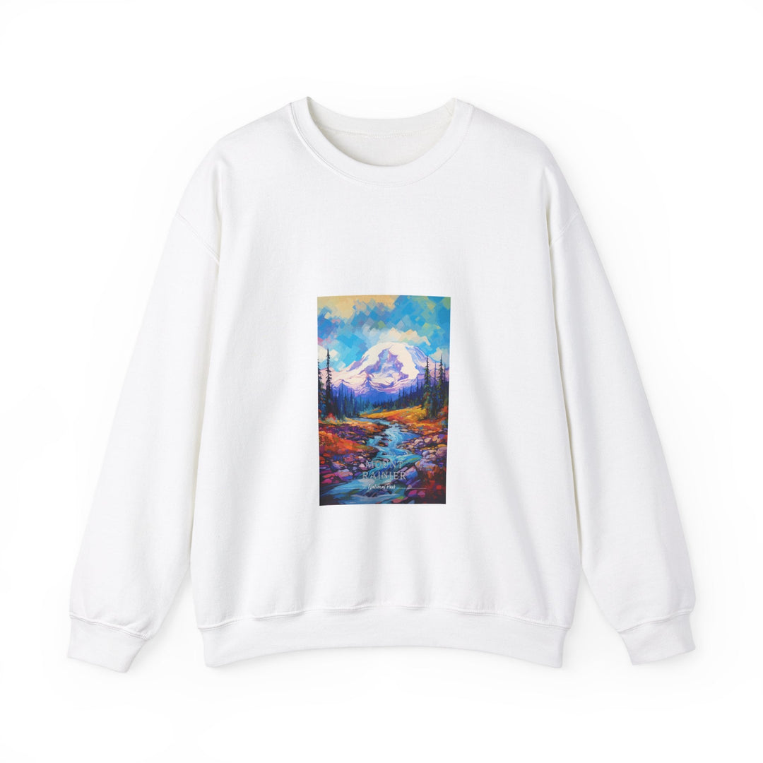 Mount Rainier National Park - Pop Art Inspired - Crewneck Sweatshirt - My Nature Book Adventures