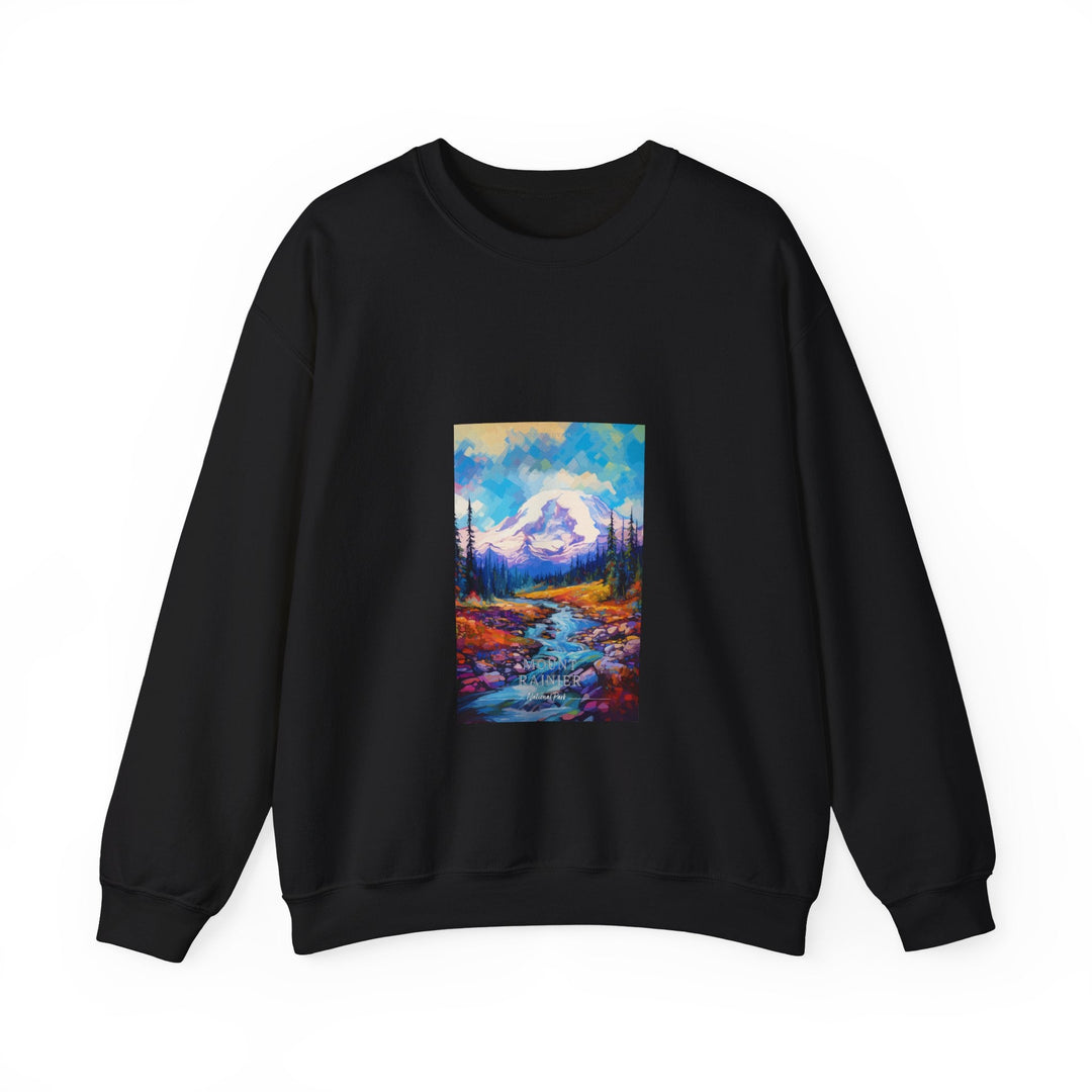 Mount Rainier National Park - Pop Art Inspired - Crewneck Sweatshirt - My Nature Book Adventures