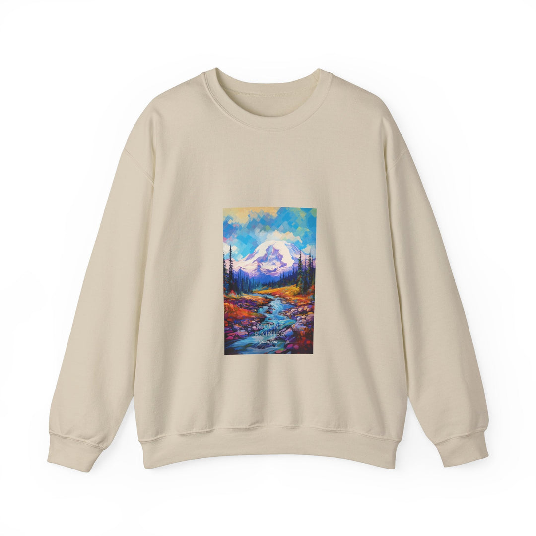 Mount Rainier National Park - Pop Art Inspired - Crewneck Sweatshirt - My Nature Book Adventures