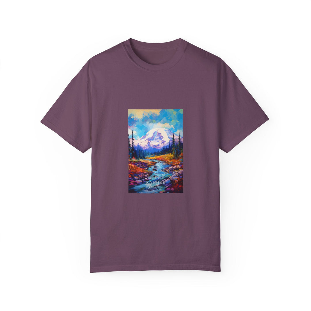 Mount Rainier National Park Pop Art T-shirt - My Nature Book Adventures