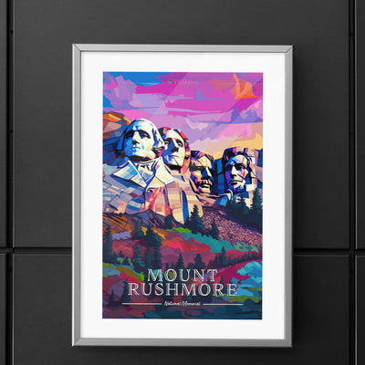 Mount Rushmore National Memorial - Must See Commemorative Poster: A Pop Art Tribute - My Nature Book Adventures