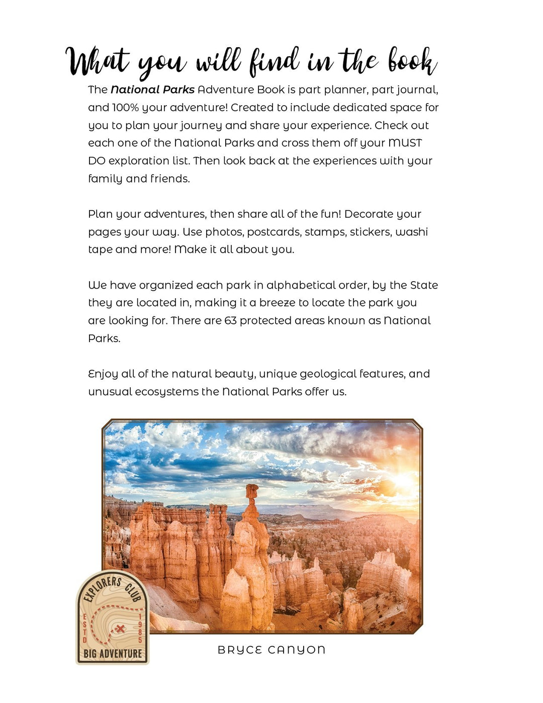 National Parks - DIGITAL DOWNLOAD - Adventure Planning Journal - My Nature Book Adventures