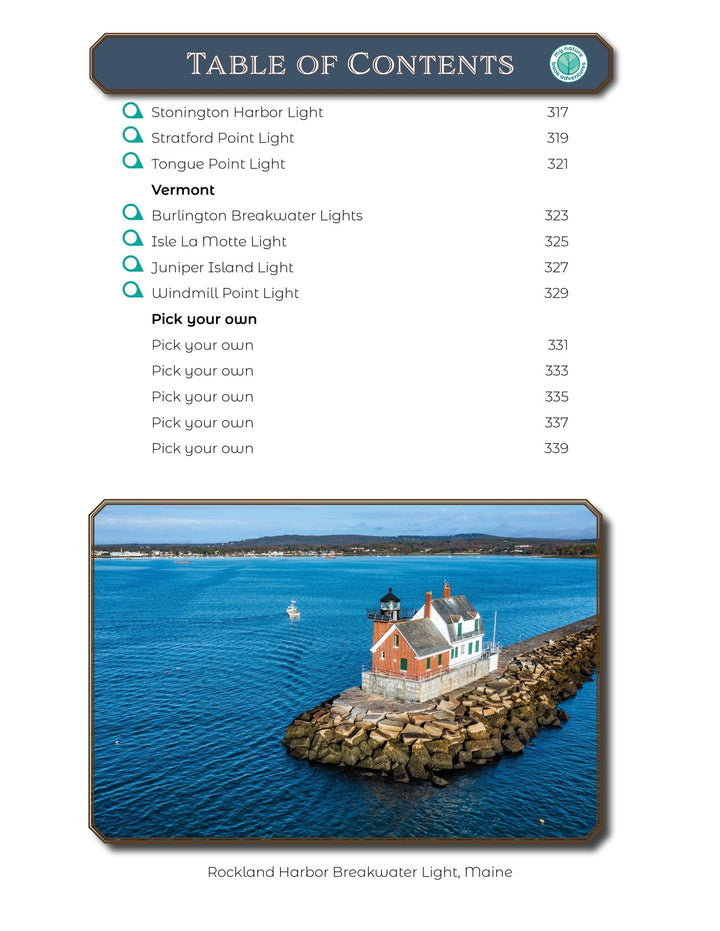 New England Lighthouses - Adventure Planning Journal - My Nature Book Adventures