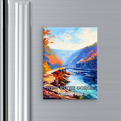 New River Gorge National Park Magnet - Pop Art-Inspired Classic Keepsake Collection - My Nature Book Adventures