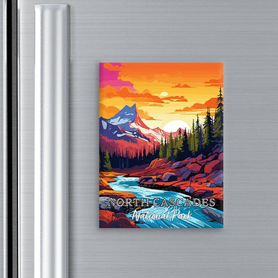 North Cascades National Park Magnet - Pop Art-Inspired Classic Keepsake Collection - My Nature Book Adventures