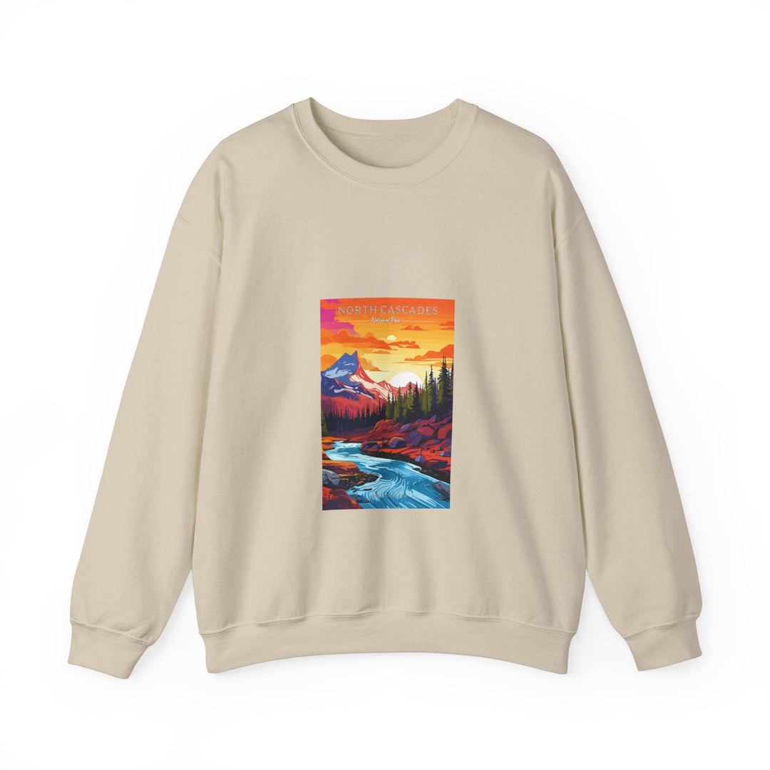 North Cascades National Park - Pop Art Inspired - Crewneck Sweatshirt - My Nature Book Adventures