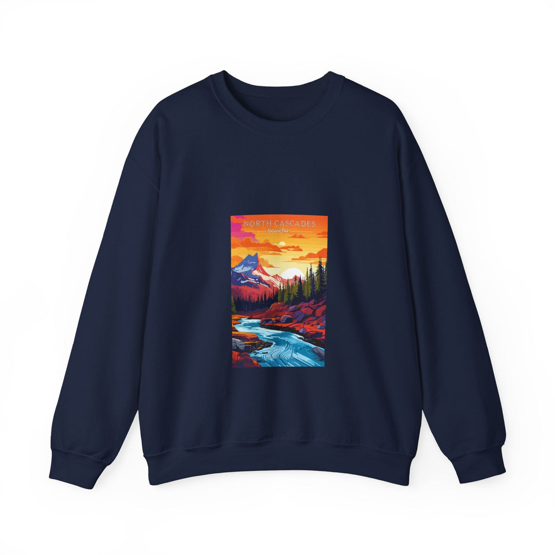 North Cascades National Park - Pop Art Inspired - Crewneck Sweatshirt - My Nature Book Adventures