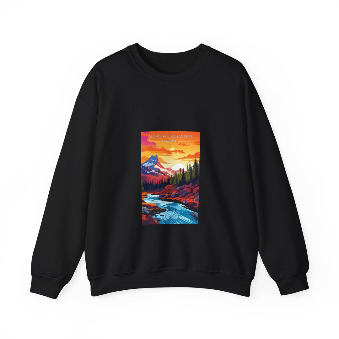 North Cascades National Park - Pop Art Inspired - Crewneck Sweatshirt - My Nature Book Adventures