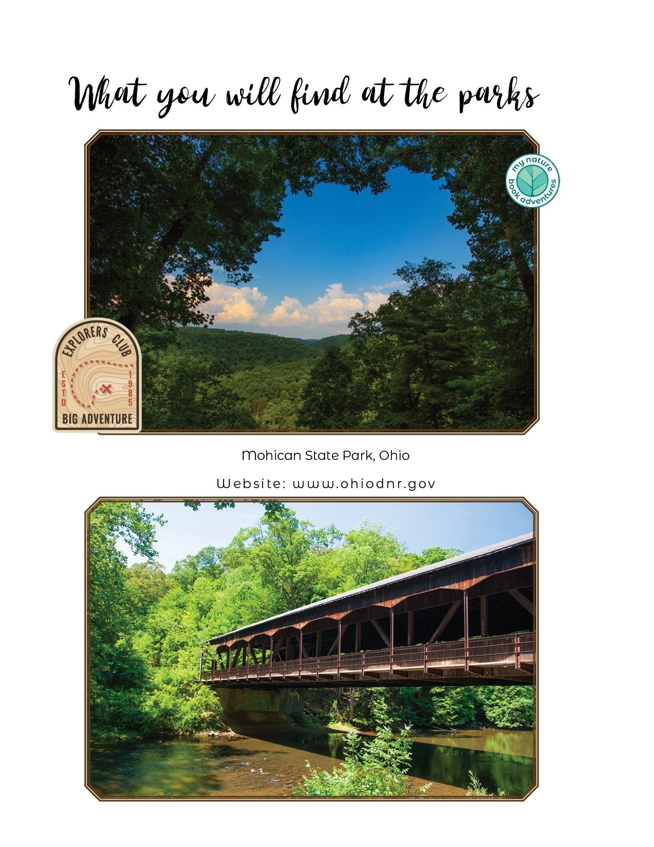 Ohio State Parks - Adventure Planning Journal - My Nature Book Adventures