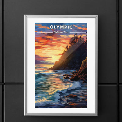 Olympic National Park Commemorative Poster: A Pop Art Tribute - My Nature Book Adventures