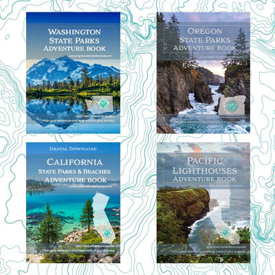 Pacific West Coast Combo 2 - With Lighthouses + Oregon + California + Washington Adventure Books - My Nature Book Adventures