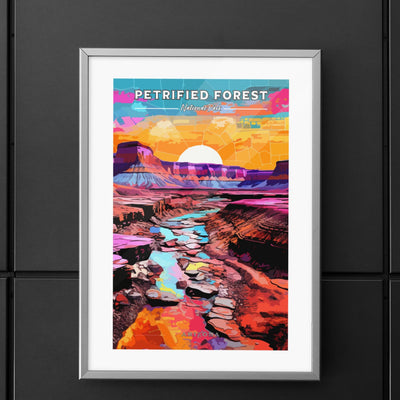 Petrified Forest National Park Commemorative Poster: A Pop Art Tribute - My Nature Book Adventures