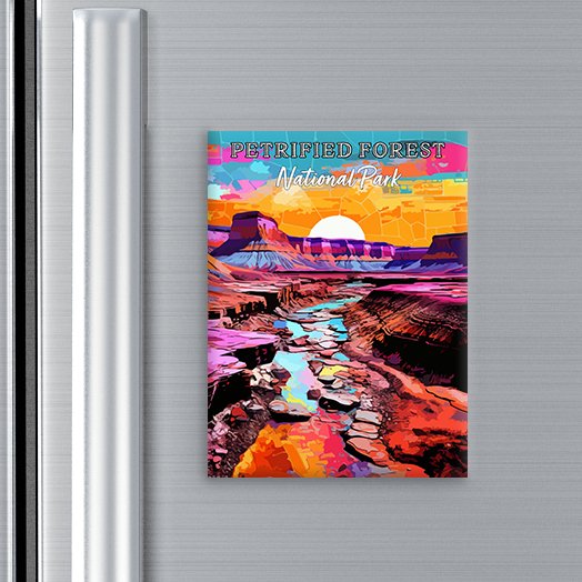Petrified Forest National Park Magnet - Pop Art-Inspired Classic Keepsake Collection - My Nature Book Adventures