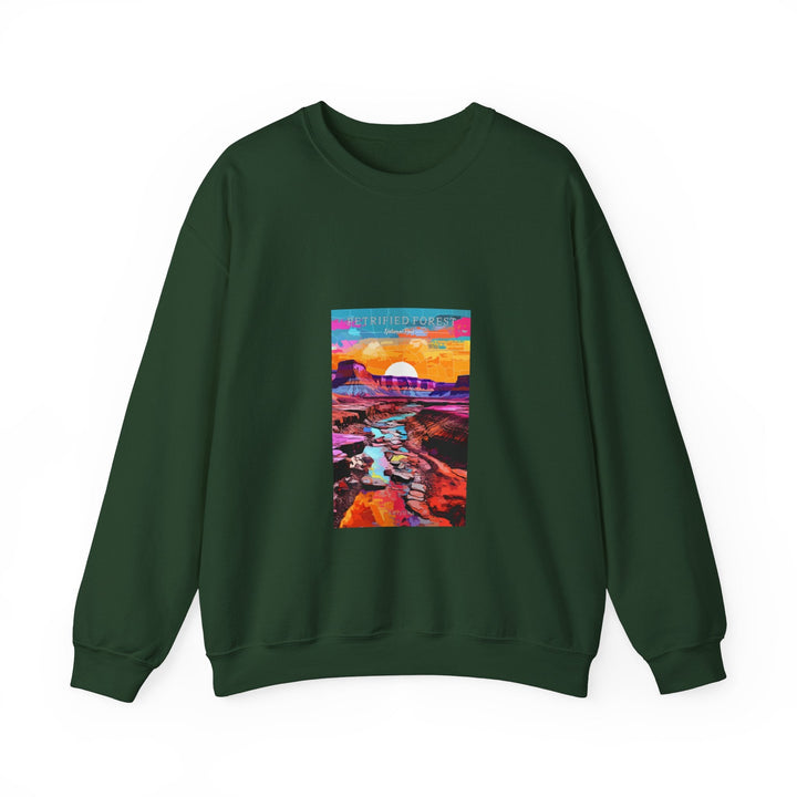 Petrified Forest National Park - Pop Art Inspired Crewneck Sweatshirt - My Nature Book Adventures