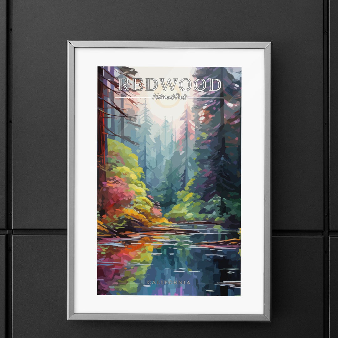 Redwood National Park Commemorative Poster: A Pop Art Tribute - My Nature Book Adventures