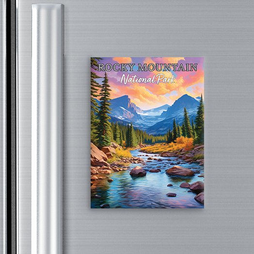 Rocky Mountain National Park Magnet - Pop Art-Inspired Classic Keepsake Collection - My Nature Book Adventures