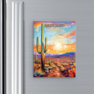 Saguaro National Park Magnet - Pop Art-Inspired Classic Keepsake Collection - My Nature Book Adventures