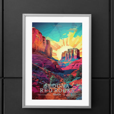 Sedona Red Rocks - Must See Commemorative Poster: A Pop Art Tribute - My Nature Book Adventures