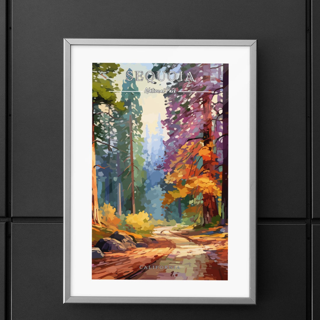 Sequoia National Park Commemorative Poster: A Pop Art Tribute - My Nature Book Adventures