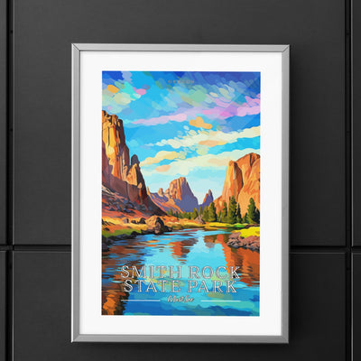 Smith Rock State Park - Must See Commemorative Poster: A Pop Art Tribute - My Nature Book Adventures