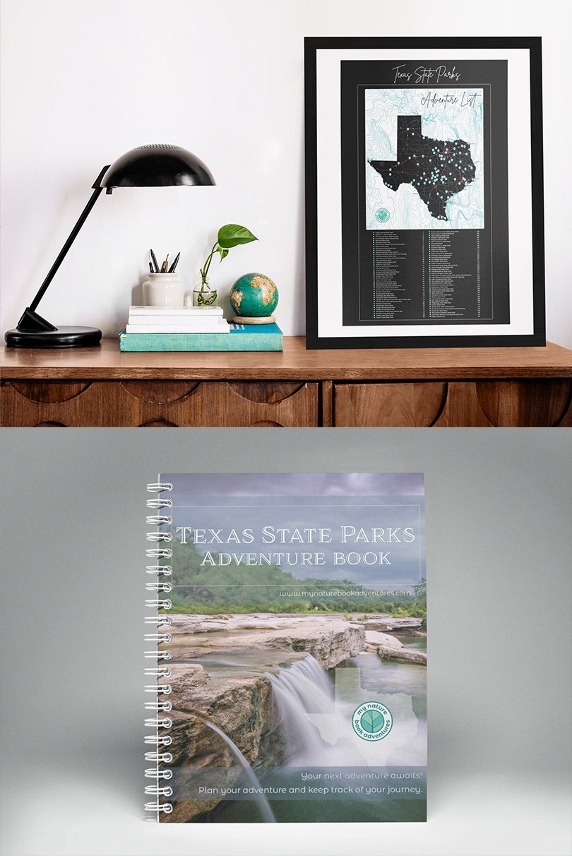 Adventure Challenge Bundle - Texas State Parks - Adventure Planning Journal + Adventure List Poster