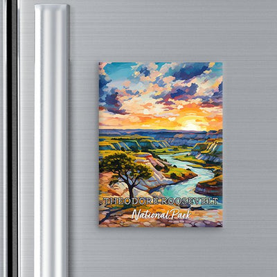 Theodore Roosevelt National Park Magnet - Pop Art-Inspired Classic Keepsake Collection - My Nature Book Adventures