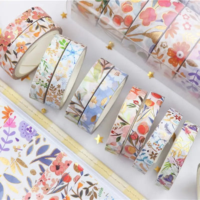 Washi Tape Gold Floral Roll Collection - My Nature Book Adventures