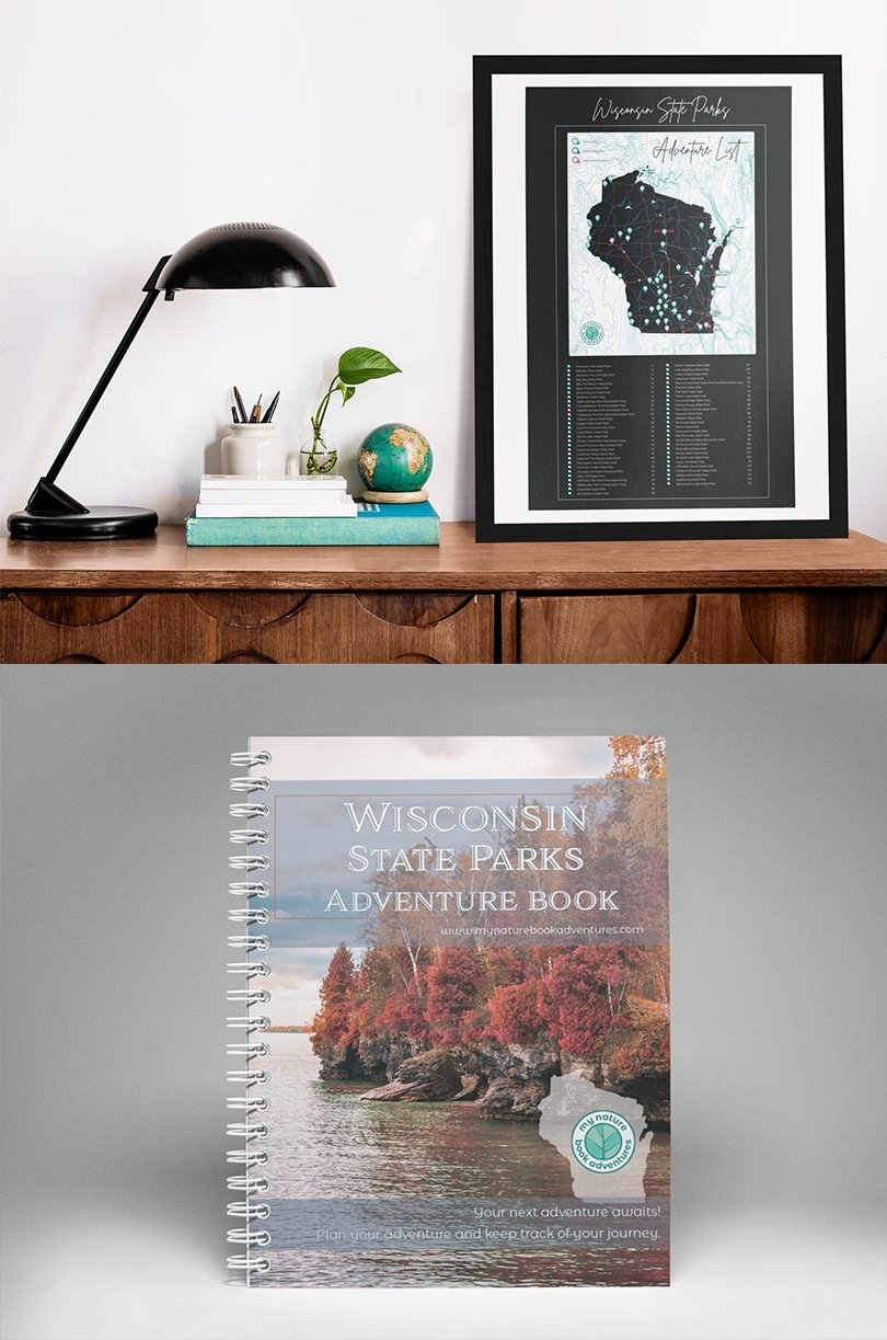 Adventure Challenge Bundle - Wisconsin State Parks - Adventure Planning Journal + Adventure List Poster