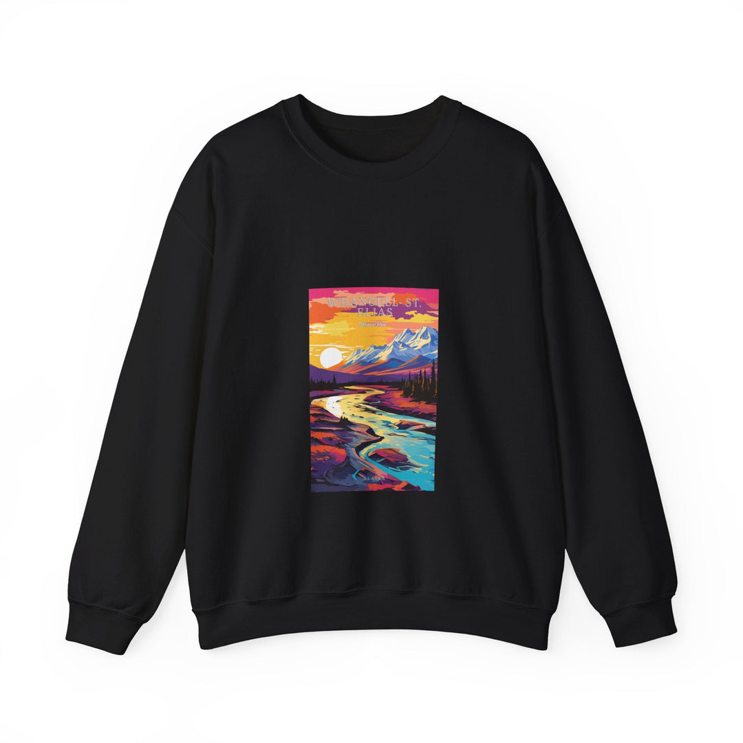 Wrangell - St. Elias National Park - Pop Art Inspired Crewneck Sweatshirt - My Nature Book Adventures