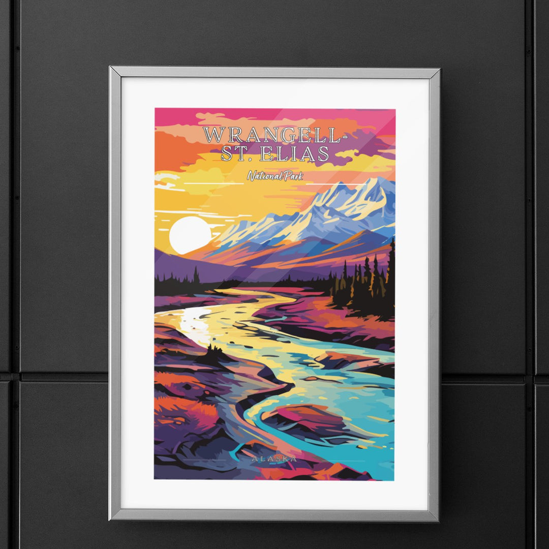 Wrangell-St.Elias National Park Commemorative Poster: A Pop Art Tribute - My Nature Book Adventures
