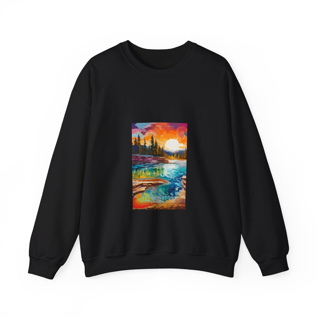 Yellowstone National Park - Pop Art Inspired Crewneck Sweatshirt - My Nature Book Adventures