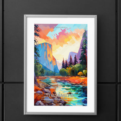 Yosemite National Park Commemorative Poster: A Pop Art Tribute - My Nature Book Adventures