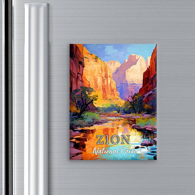 Zion National Park Magnet - Pop Art-Inspired Classic Keepsake Collection - My Nature Book Adventures